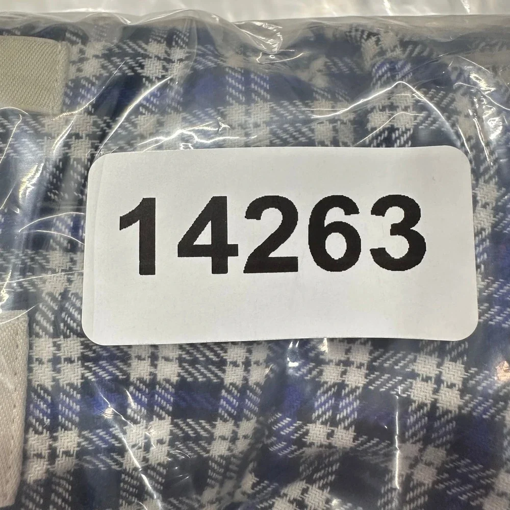 J.Crew Workshirt Mens XL Blue Windowpane Plaid Long Sleeve Flannel Button‎ Up